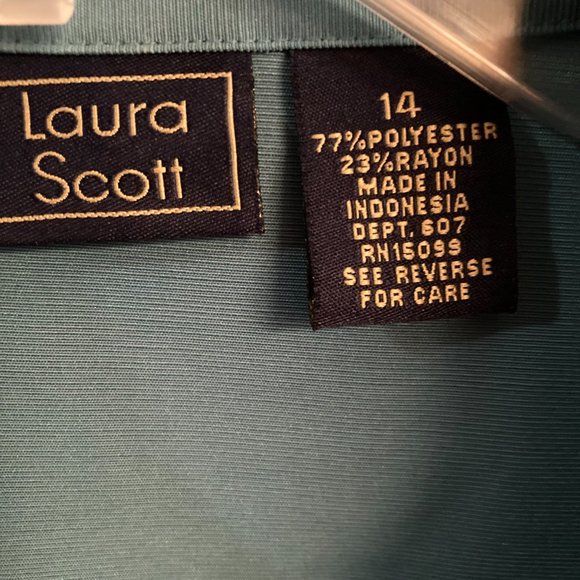 NWOT Vintage Laura Scott Sleeveless Collared Top Blouse Size 14 - Picture 5 of 8